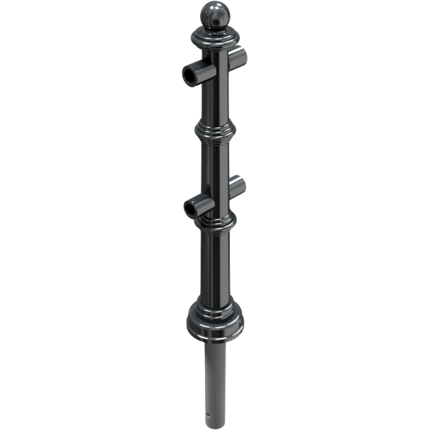 Aluminium ornamental bollard | series 495.01B | Middle post for top and knee bar